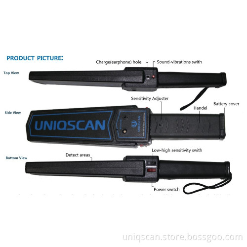 UNIQSCAN metal detector MD3003B1 CE certification